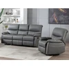 Image de Canapé 3 places et un fauteuil relax en simili gris CANBY