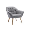 Image de Fauteuil en tissu gris CASERTA