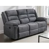 Image de Canapé 3 places relax électrique en tissu gris BUROLO