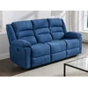 Image de Canapé 3 places relax électrique en tissu bleu BUROLO