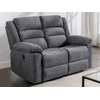 Image de Canapé 2 places relax électrique en tissu gris BUROLO