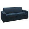 Image de Canapé 3 places convertible express en tissu bleu nuit COGLIO
