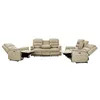 Image de Canapés 3 places 2 places et un fauteuil relax électrique en tissu taupe NEVERS
