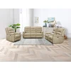 Image de Canapés 3 places 2 places et un fauteuil relax électrique en tissu taupe NEVERS
