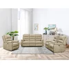 Image de Canapé 3 places et fauteuil relax électrique en tissu taupe NEVERS