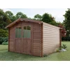 Image de Abri de jardin en bois traité par autoclave 9,91 m² épaisseur 28 mm - HORTUSA