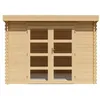 Image de Abri de jardin en bois avec toit plat 986 m² épaisseur 28 mm - LOTAVI