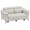 Image de Canapé 2 places relax électrique en tissu beige MACARI