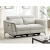 Image de Canapé 2 places relax électrique en tissu beige MACARI