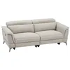 Image de Canapé 3 places relax électrique en tissu beige MACARI
