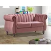Image de Canapé Chesterfield 2 Places En Velours Vieux Rose Trumbo
