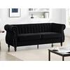 Image de Canapé chesterfield 3 places en velours noir TRUMBO