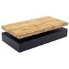 Image de Table basse avec 2 tiroirs en MDF - Noir et naturel clair - FELIX