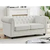 Image de Canapé 2 places en simili blanc CHESTERFIELD