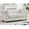 Image de Canapé 2 places en simili blanc CHESTERFIELD