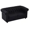 Image de Canapé 2 places en simili noir CHESTERFIELD