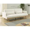 Image de Canapé 3 Places Convertible Clic-clac En Tissu Bouclette Blanc Esme