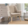 Image de Fauteuil en tissu beige SERINO