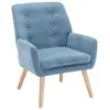 Image de Fauteuil en tissu bleu SERINO