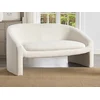 Image de Canapé 2 places en tissu bouclette blanc OSSANA