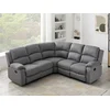 Image de Canapé d'angle relax en tissu chiné gris RIETI