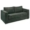Image de Canapé 3 places convertible express en velours côtelé vert sapin - Couchage 140 cm - Matelas 14 cm LORETO