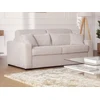 Image de Canapé 3 places convertible express en velours côtelé beige - Couchage 140 cm - Matelas 16 cm - MONDOVI