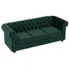 Image de Canapé 3 places en velours vert CHESTERFIELD