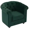 Image de Fauteuil en velours vert CHESTERFIELD