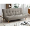 Image de Canapé 3 places convertible clic clac en tissu taupe ESTEBAN