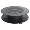 Image de Brasero plancha grill avec range-bûches - L120 x l120 x H40 cm - BARCENA