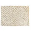 Image de Tapis shaggy en relief à poils longs - 160 x 230 cm - Blanc cassé - MAZE