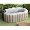 Image de SPA gonflable ovale 2 places - L190 x P120 x H65 cm - 90 buses d'air - Taupe et beige - B-LUCKY II