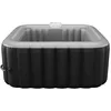 Image de Spa gonflable carré 4 places - L154 x P154 x H65 cm - 120 buses dair - Noir et gris - B-COSY II