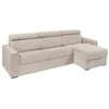 Image de Canapé dangle réversible convertible express en velours côtelé beige - Couchage 160 cm - Matelas 14 cm - VIZIR