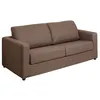 Image de Canapé 3 places convertible express en tissu marron Couchage 140 cm - Matelas 14 cm DONETO