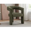 Image de Fauteuil en tissu texturé vert FAVINA