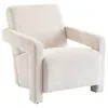 Image de Fauteuil en tissu texturé beige ISPARTA