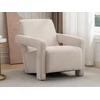 Image de Fauteuil en tissu texturé beige ISPARTA