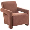 Image de Fauteuil en tissu texturé terracotta ISPARTA