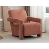 Image de Fauteuil en tissu texturé terracotta ISPARTA