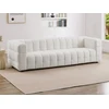 Image de Canapé 4 places en tissu bouclette blanc ivoire LERICI