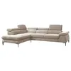 Image de Grand canapé dangle gauche convertible en velours beige SEPINA