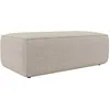 Image de Pouf en tissu texturé beige AMELIA