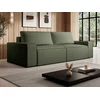Image de Canapé 4 places convertible en tissu texturé vert AMELIA