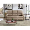 Image de Canapé 3 places relax en microfibre taupe BRODY