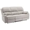Image de Canapé 3 places relax en microfibre gris clair BRODY