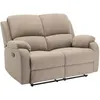 Image de Canapé 2 places relax en microfibre taupe BRODY