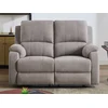 Image de Canapé 2 places relax en microfibre gris clair BRODY
