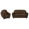 Image de Canapé 3 places et un fauteuil en microfibre aspect cuir vieilli club VICTORY III